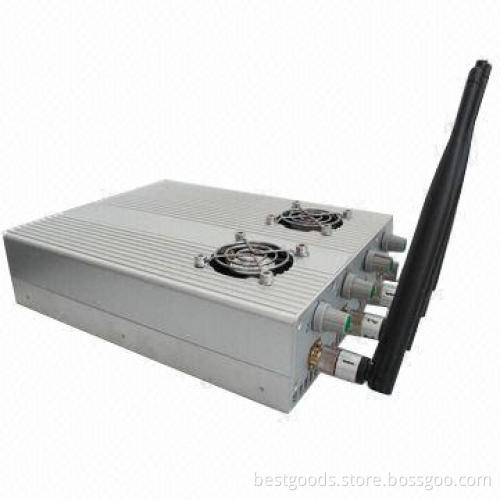 Desktop high power mobile phone jammer, available in silver